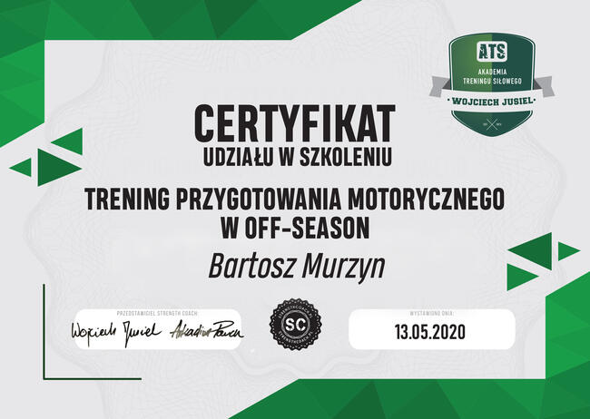 Trener Personalny / Trener Przygotowania Motorycznego