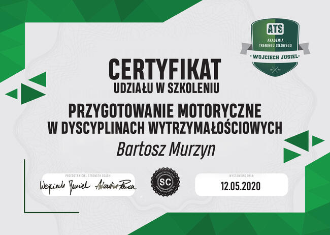 Trener Personalny / Trener Przygotowania Motorycznego