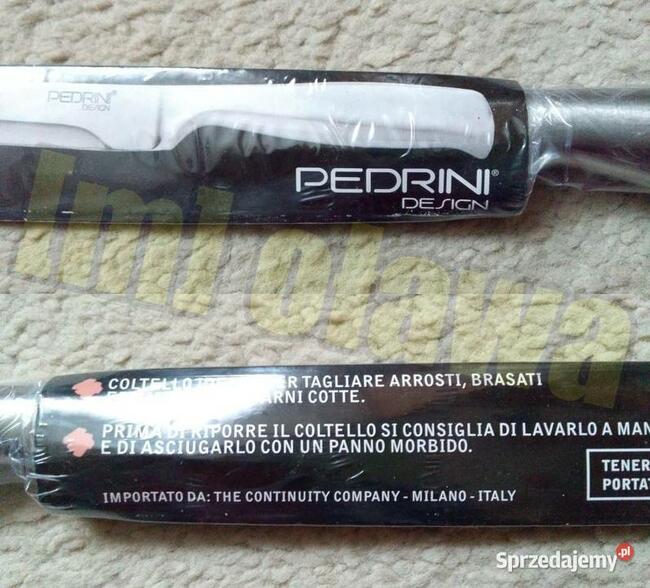 nowy komplet włoskich noży kuchennych PEDRINI z blokiem unik