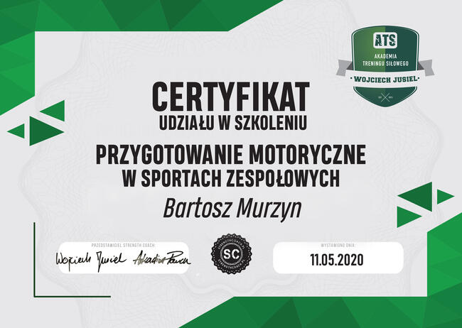 Trener Personalny / Trener Przygotowania Motorycznego