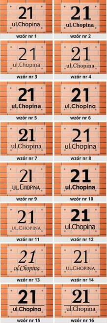 Tabliczki na dom 3D 20x15 cm