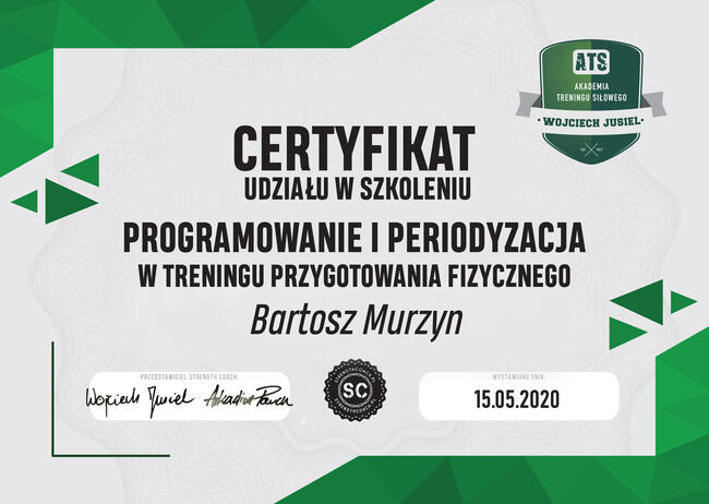 Trener Personalny / Trener Przygotowania Motorycznego