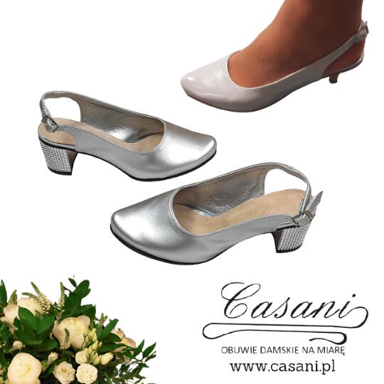 CASANI buty damskie na miarę weselne ślubne na duże szerokie