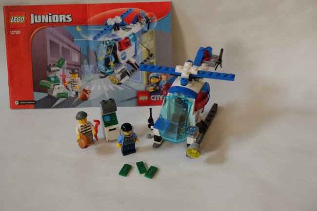 Lego Juniors- 10720, 10671- helikopter policyjny, remiza