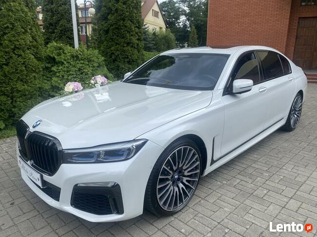 Auto do ślubu najnowsze BMW 750L LANG BIAŁA PERŁA