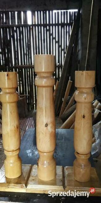 Lichtarz drewniany świecznik toczony podstawa paschał lampa