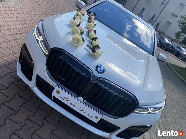 Auto do ślubu najnowsze BMW 750L LANG BIAŁA PERŁA