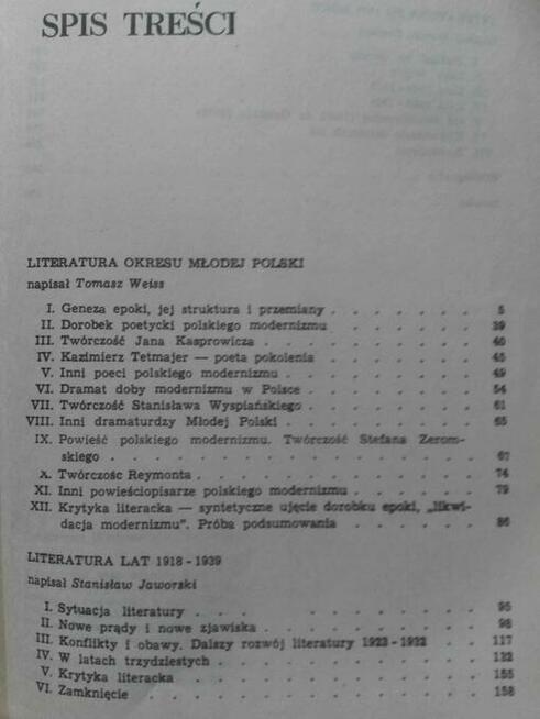 Historia literatury polskiej w zarysie tom 1 oraz tom 2