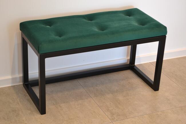 pufa ławeczka siedzisko ławka tapicerowana stalowa LS002