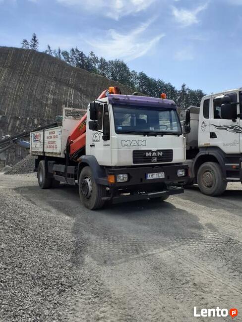 transport kruszywa odpady wywrotka laweta mulczer koszenie