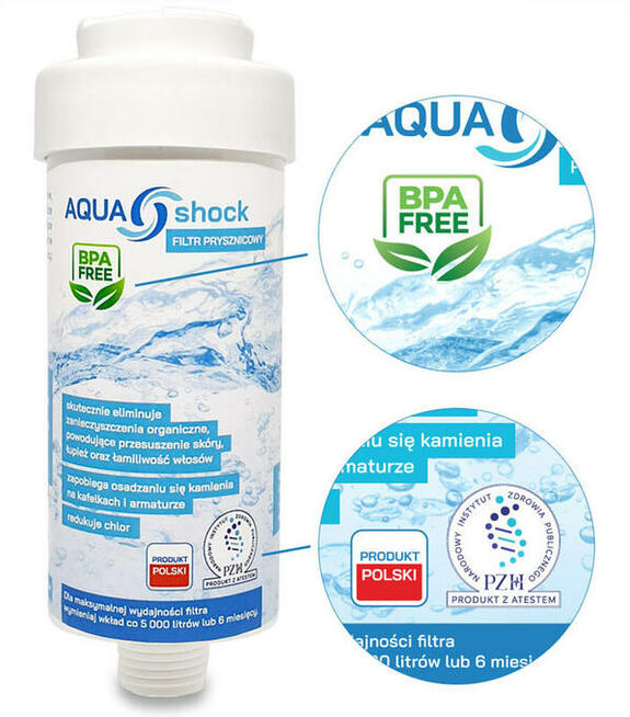 Filtry prysznicowe Aqua Shock