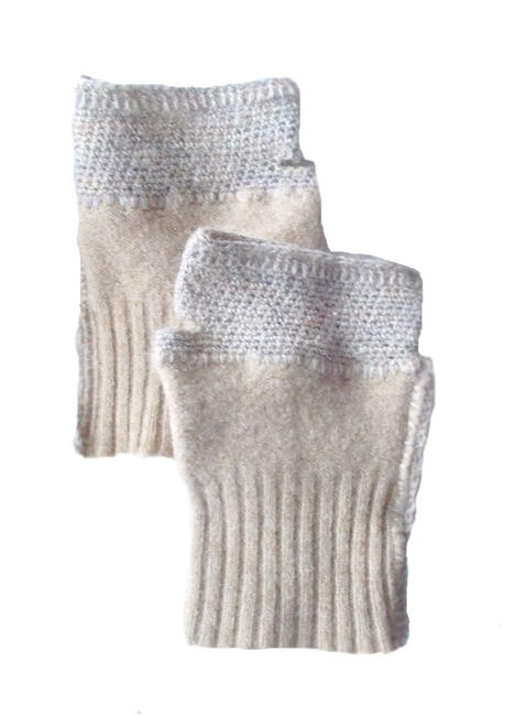 ładne mitenki z wełny, beżowe mitenki ciepłe