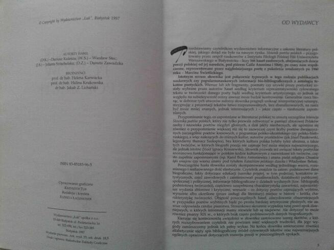 SŁOWNIK POETÓW POLSKICH p. red. naukową J. Sztachelskiej