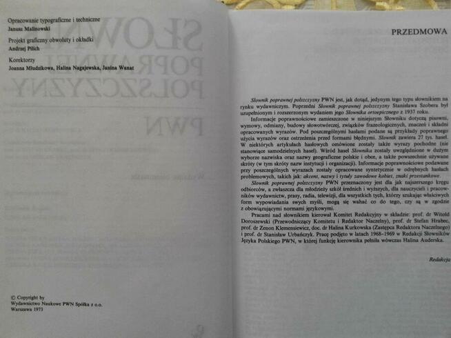 SŁOWNIK POPRAWNEJ POLSZCZYZNY - red. naczel. W. Doroszewski