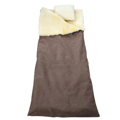 Śpiwór Naturalna Skóra Owcza Relugan+Poduszka Skóry Owcze