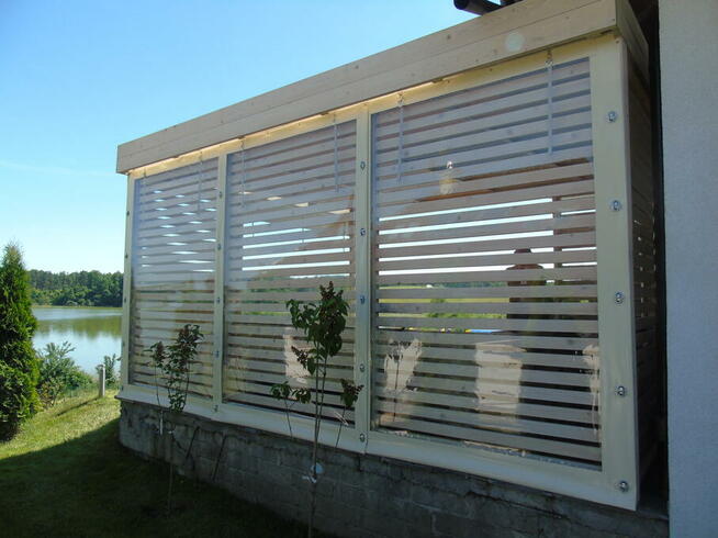 Plandeki na taras - osłony z folii przezroczystej