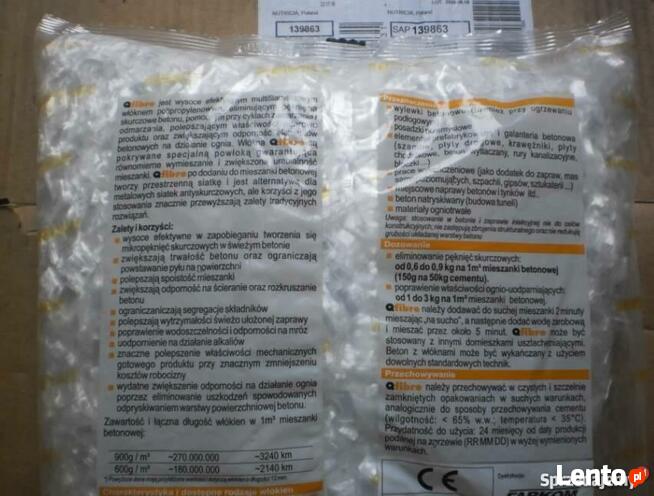 Włókna polimerowe do zbrojenia betonu