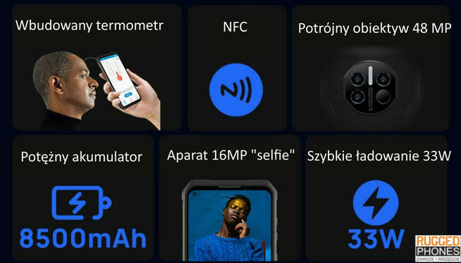 Pancerny smartfon Rugged Phones V10