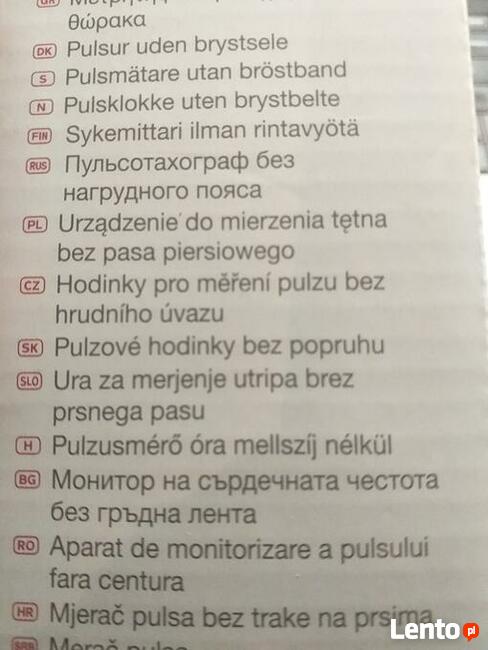 Zegarek, monitor pracy serca