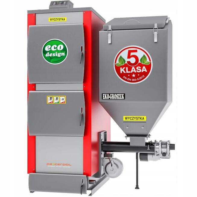 Kocioł piec podajnik EKOGROSZEK 10kW 80m2 5 klasa OD RĘKI!