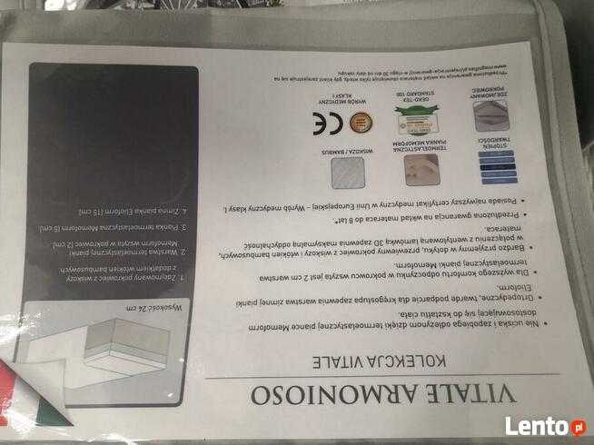 Materac VITALE ARMONIOSO 160x200 DomSnu