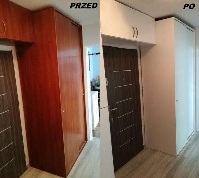 Oklejanie zmiana koloru frontów kuchni szaf meble jak nowe