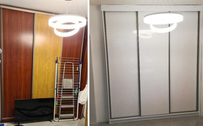 Oklejanie zmiana koloru frontów kuchni szaf meble jak nowe