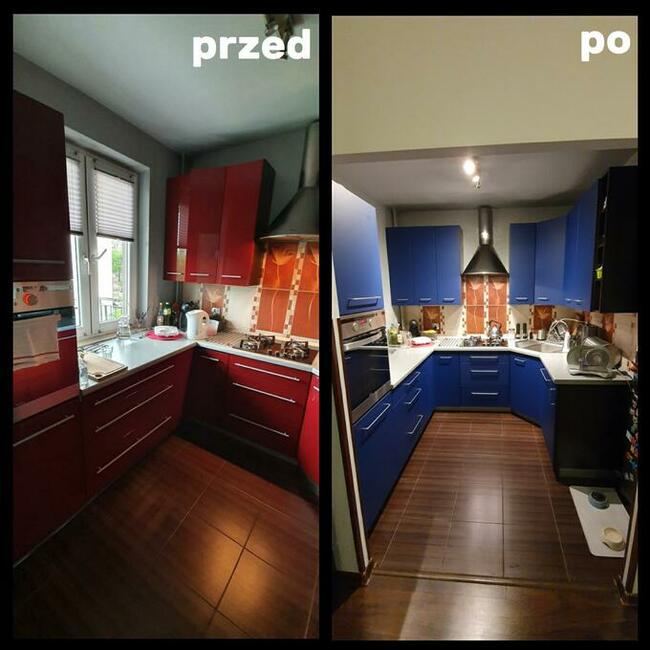 Oklejanie zmiana koloru frontów kuchni szaf meble jak nowe