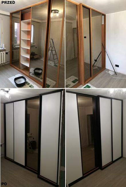 Oklejanie zmiana koloru frontów kuchni szaf meble jak nowe