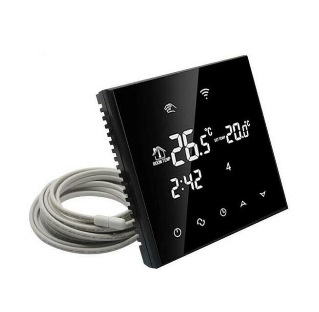 Termostat pokojowy bezprzewodowy czarny HTD 300 WIFI-E