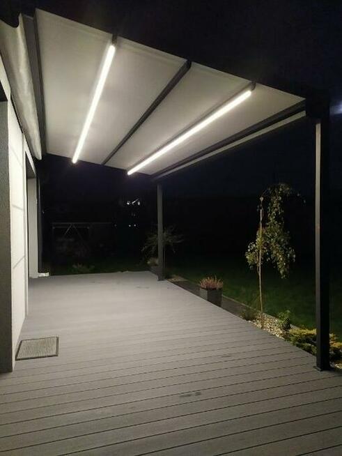 Pergola automatyczna do 9m szerokości i 7m wysięgu w całości