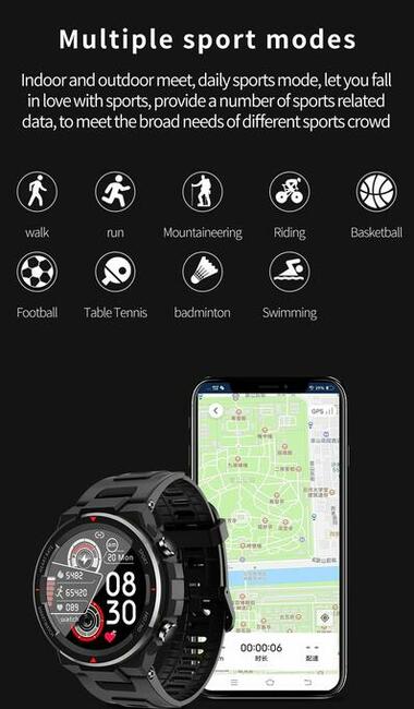 Q70C Smartwatch, tętno, kroki, puls, stoper HIT !