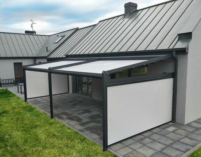 Pergola automatyczna do 9m szerokości i 7m wysięgu w całości