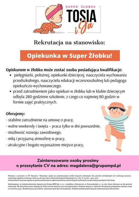 opiekunka do żłobka