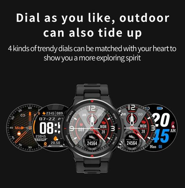 Q70C Smartwatch, tętno, kroki, puls, stoper HIT !