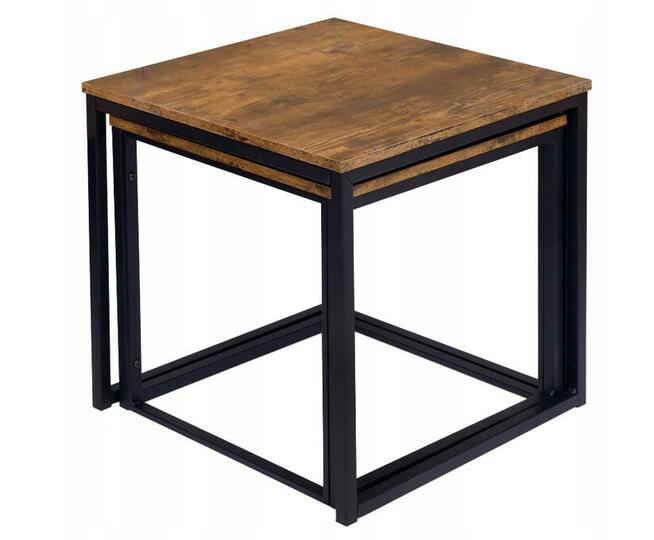 STOLIK KAWOWY ŁAWA STÓŁ ZESTAW 2 szt. LOFT INDUSTRIAL