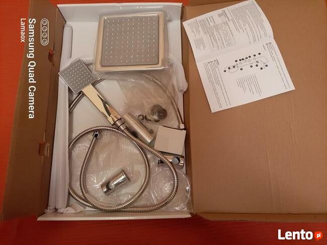 Zestaw prysznicowy z deszczownicą nowy