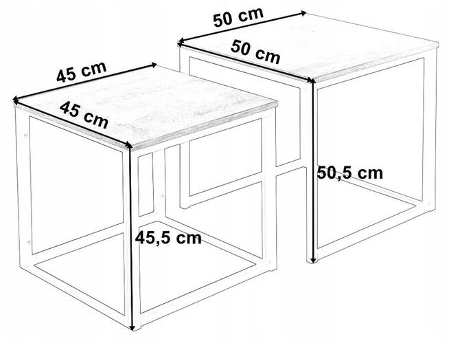 STOLIK KAWOWY ŁAWA STÓŁ ZESTAW 2 szt. LOFT INDUSTRIAL