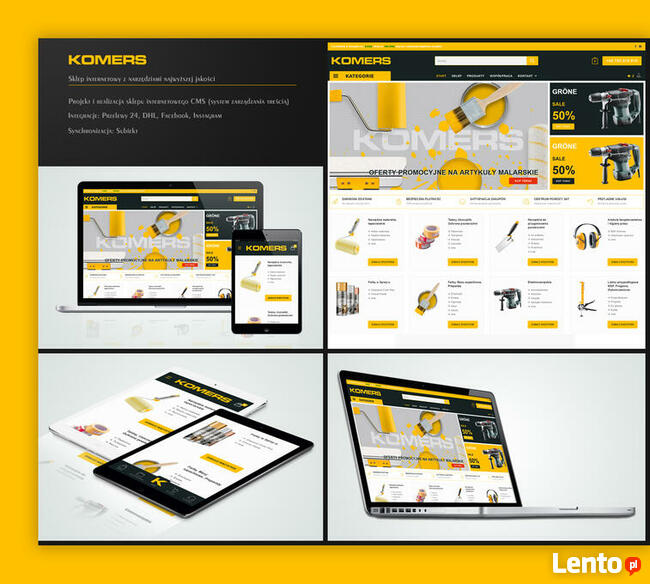 Strony, sklepy internetowe, projekty graficzne, prezentacje