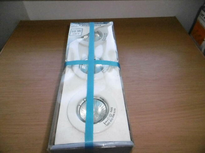 Lampki halogenowe, spoty sufitowe, tradycyjne, białe, 50W.