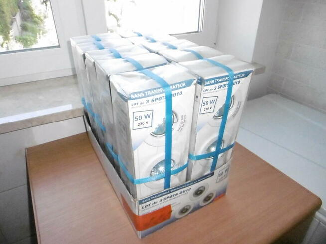 Lampki halogenowe, spoty sufitowe, tradycyjne, białe, 50W.