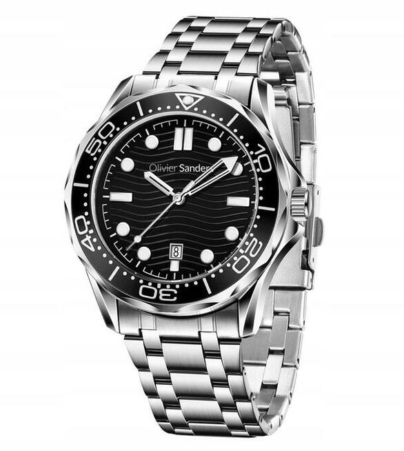 Olivier Sanders Srebrny zegarek męski
