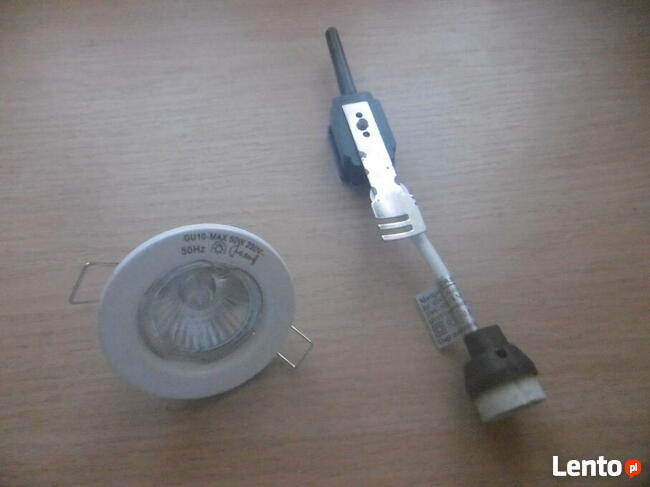 Lampki halogenowe, spoty sufitowe, tradycyjne, białe, 50W.