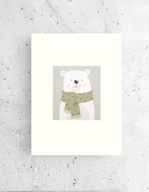 plakat z misiem, miś plakat A4, skandynawski plakat