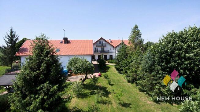 Działka zabudowana z linią brzegową jez.Juksty