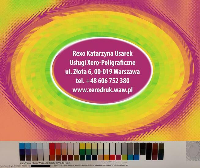 Usługi xero proof druk na płótnie Rexo Złota 6 Warszawa