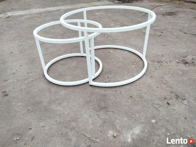 Stolik kawowy okrągły 2 in 1 .Metalowy malowany proszkowo.