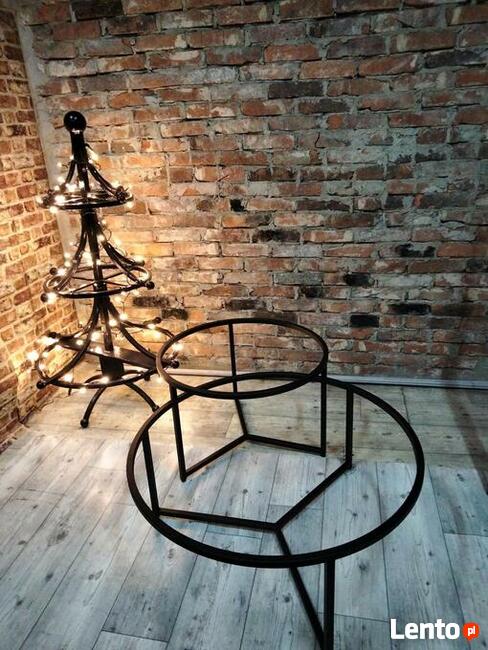 Stolik kawowy okrągły 2 in 1 .Metalowy malowany proszkowo.