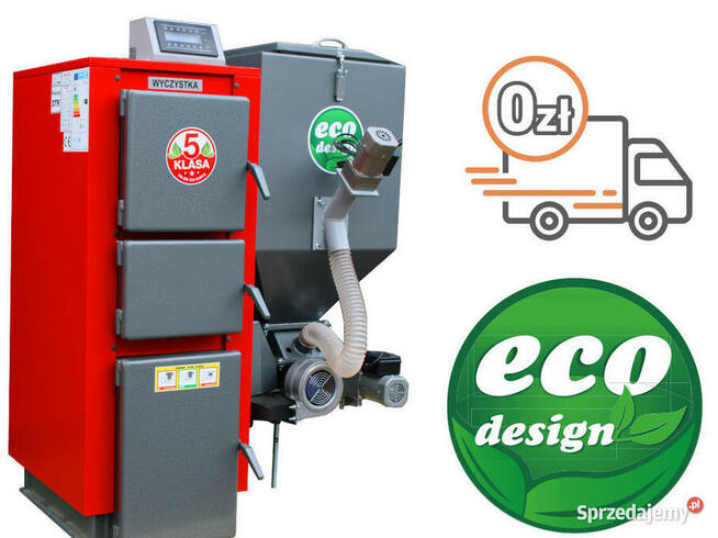 KOCIOŁ na PELLET EKOGROSZEK 2w1 TECHNIX 10 , 15 , 19 , 24 KW