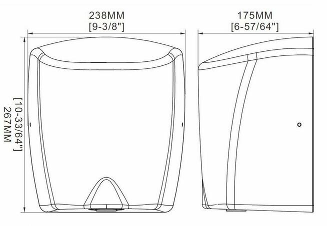 Szybka, cicha 70db Schild 5110Black suszarka do rąk automaty